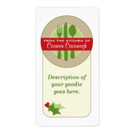 クリスマスラベルのキッチンから ラベル