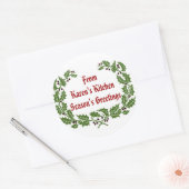 クリスマスラベルシーズンの挨拶ベーキング,食べ物 ラウンドシール (封筒)