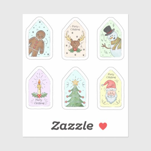 クリスマスラベルシールのコレクション シール (シート)