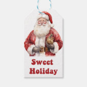 クリスマスラベルプレゼント付きサンタ ギフトタグ (正面)