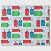 クリスマスラベルラッピング紙 ラッピングペーパー (フラット)