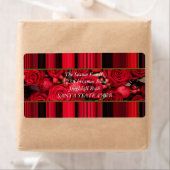 クリスマスラベル赤いバラ ラベル (インサイチュ)