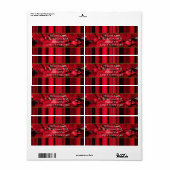 クリスマスラベル赤いバラ ラベル (フルシート)