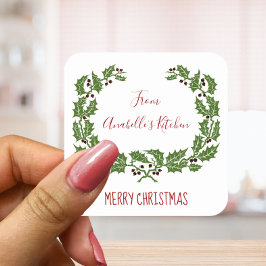 クリスマスラベル メリークリスマス お菓子作り スクエアシール