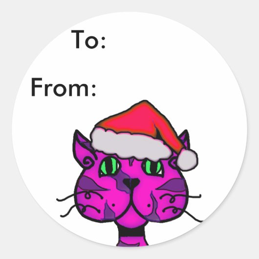 クリスマスラベル ラウンドシール (正面)