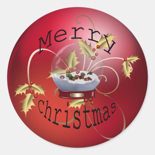 クリスマスラベル ラウンドシール (正面)