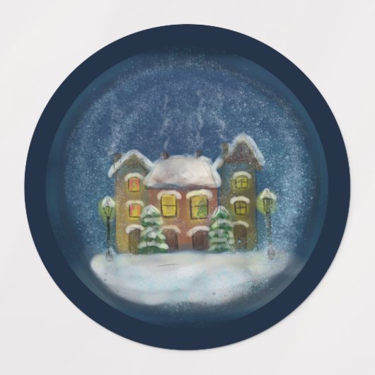 クリスマスラベル ラベル (デザイン1)