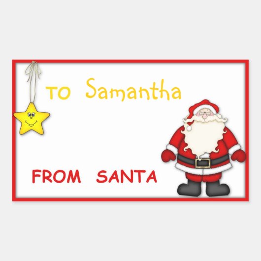 クリスマスラベル 長方形シール (正面)
