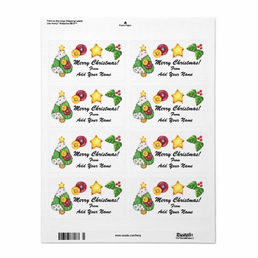 クリスマスラベル – SRF ラベル (フルシート)