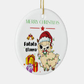 クリスマスラマのオーナメント セラミックオーナメント (右)