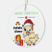 クリスマスラマのオーナメント セラミックオーナメント (左)