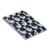 クリスマスラマのシームレスなパターン ノートブック (右側)