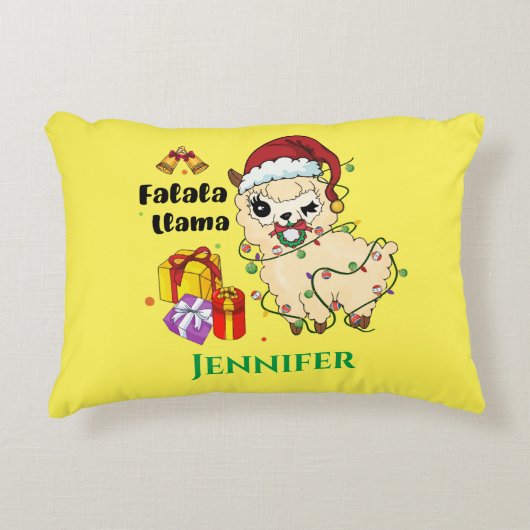 クリスマスラマアクセントピロー アクセントクッション (正面)