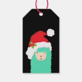 クリスマスラマサンタ絵文字ギフトラベル ギフトタグ (正面)