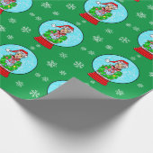 クリスマスラマスノーグローブラッピング紙 ラッピングペーパー (角)