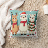 クリスマスラマスパレード クッション (ブランケット)