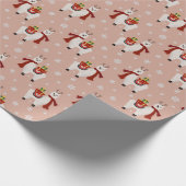 クリスマスラマスラッピング紙 ラッピングペーパー (角)