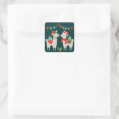 クリスマスラマス スクエアシール (バッグ)