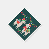 クリスマスラマス スタンダードカクテルナプキン (角)