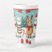 クリスマスラマパレード カフェラテマグ (正面)