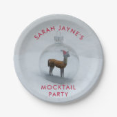 クリスマスラマパーティー紙プレート ペーパープレート (正面)