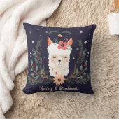 クリスマスラマ装飾用クッション クッション (ブランケット)