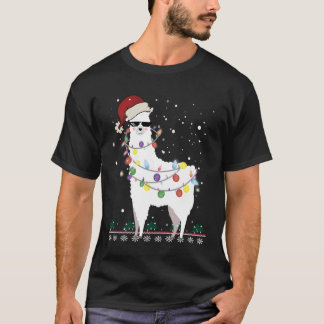 クリスマスラマ – アルパカクリスマスツリークラシックT- Tシャツ