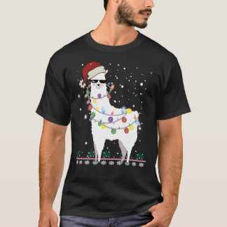 クリスマスラマ – アルパカクリスマスツリークラシックT- Tシャツ