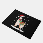 クリスマスラマ – アルパカクリスマス ドアマット (アングル)