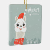 クリスマスラマ セラミックオーナメント (右)
