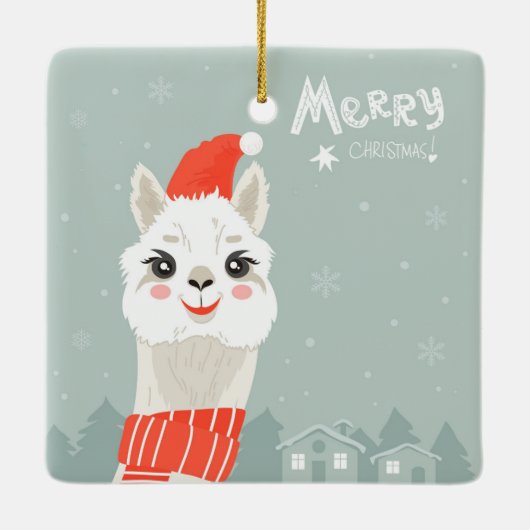 クリスマスラマ セラミックオーナメント (裏面)