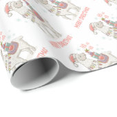 クリスマスラマ ラッピングペーパー (ロールコーナー)