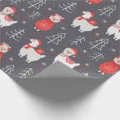 クリスマスラマ ラッピングペーパー (角)