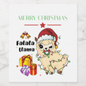 クリスマスラマ ワインラベル (シングルラベル)