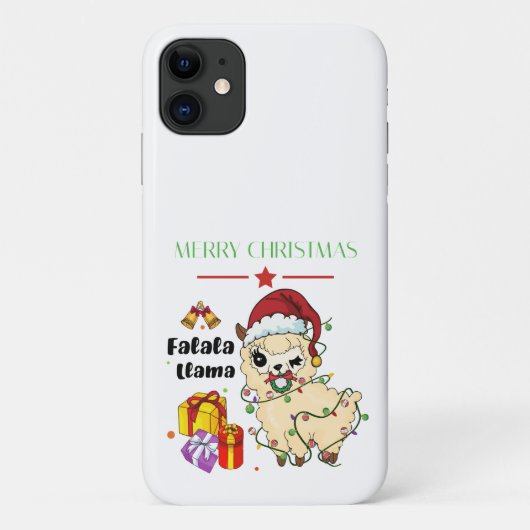 クリスマスラマ iPhone 11 カバー (裏面)