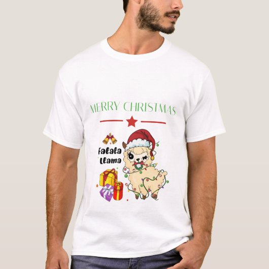 クリスマスラマTシャツ Tシャツ (正面)
