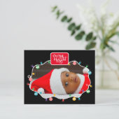 クリスマスラメリーイト&ブライト（写真を追加） Holida シーズンポストカード (スタンド正面)