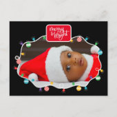 クリスマスラメリーイト&ブライト（写真を追加） Holida シーズンポストカード (正面)