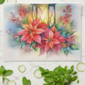 クリスマスランタンキッチンタオル キッチンタオル (折り畳み)