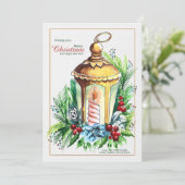 クリスマスランタンホリデーグリーティングカード シーズンカード (スタンド正面)