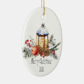 クリスマスランタンホリーパインアップルカスタムデート セラミックオーナメント (右)