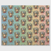 クリスマスランタン ラッピングペーパー (フラット)