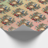 クリスマスランタン ラッピングペーパー (角)