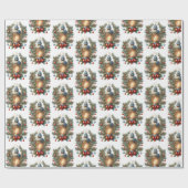 クリスマスランタン ラッピングペーパー (フラット)