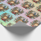 クリスマスランタン ラッピングペーパー (角)