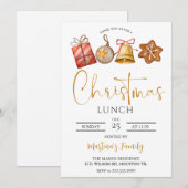 クリスマスランチの招待状 クリスマスブランチ 招待状 (正面/裏面)