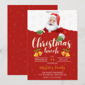 クリスマスランチの招待状 クリスマスブランチ 招待状 (正面/裏面)