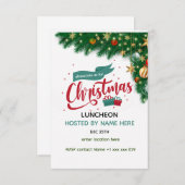クリスマスランチをパーソナライズ 招待状 (正面/裏面)