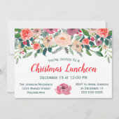 クリスマスランチョンイベント冬花模様 招待状 (正面)