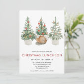 クリスマスランチョンパインツリーズホリデイ招待状 招待状 (スタンド正面)